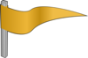 Waving Gold Flag Clip Art